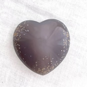 ドゥルージー笑口アゲート*ハート*250822-01*天然石*置き物*インテリアストーン