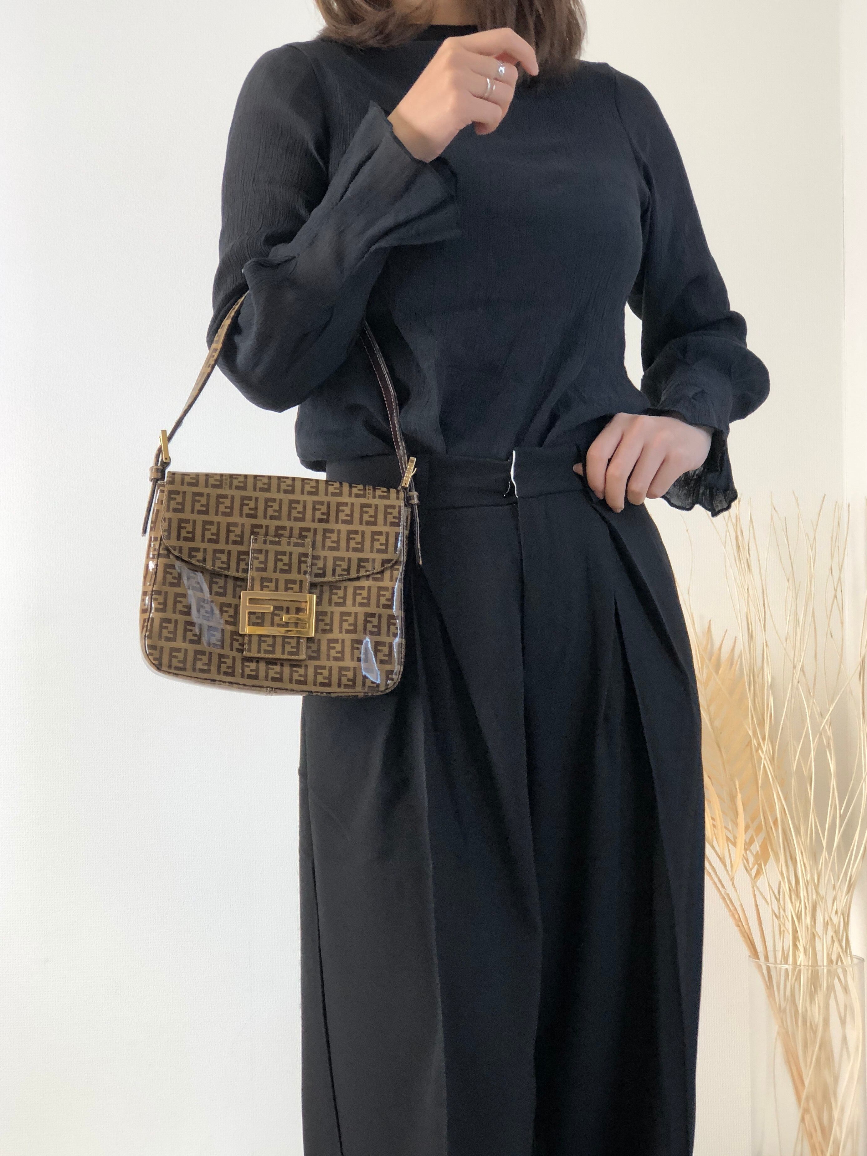 FENDI フェンディ ズッキーノ ショルダーバッグ ブラウン vintage
