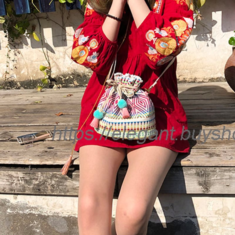 チャイナ風バッグ 手作り民族風 チャイナドレス唐装漢服 チャイナ風服