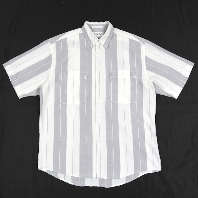 Levi's《LAUNDRED OXFORD》stripe s/s shirt M