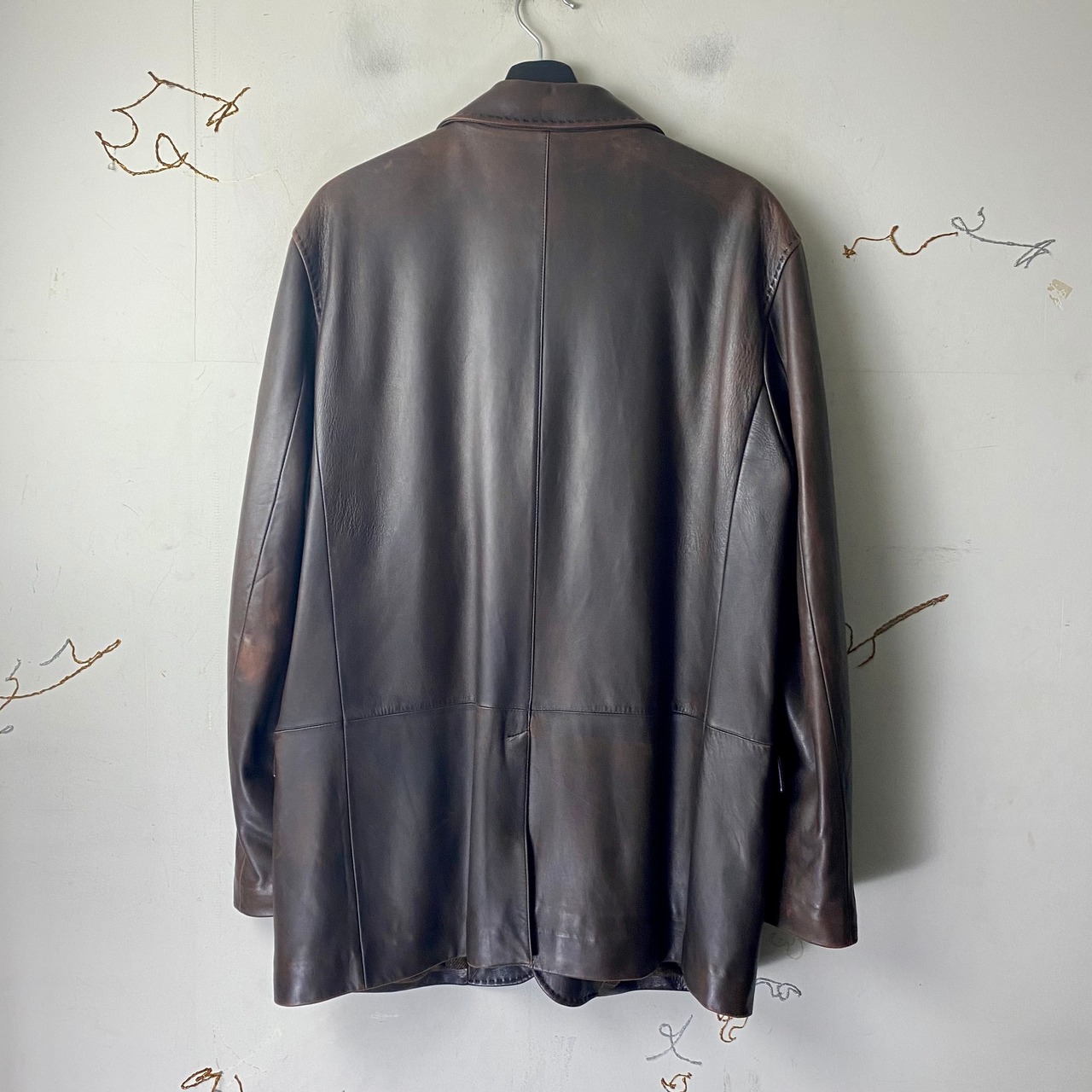 ERMENEGILDO ZEGNA leather tailored jacket