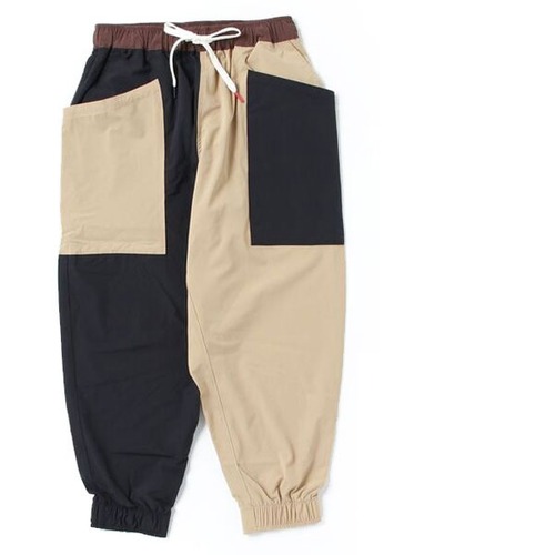 gym master ジムマスター ComfyNylon ガーデニングパンツ G821619 パンツ メンズ 薄手 ゆったり 春 夏 春夏 メンズ レディース　ブラック×ベージュCRZ(83)