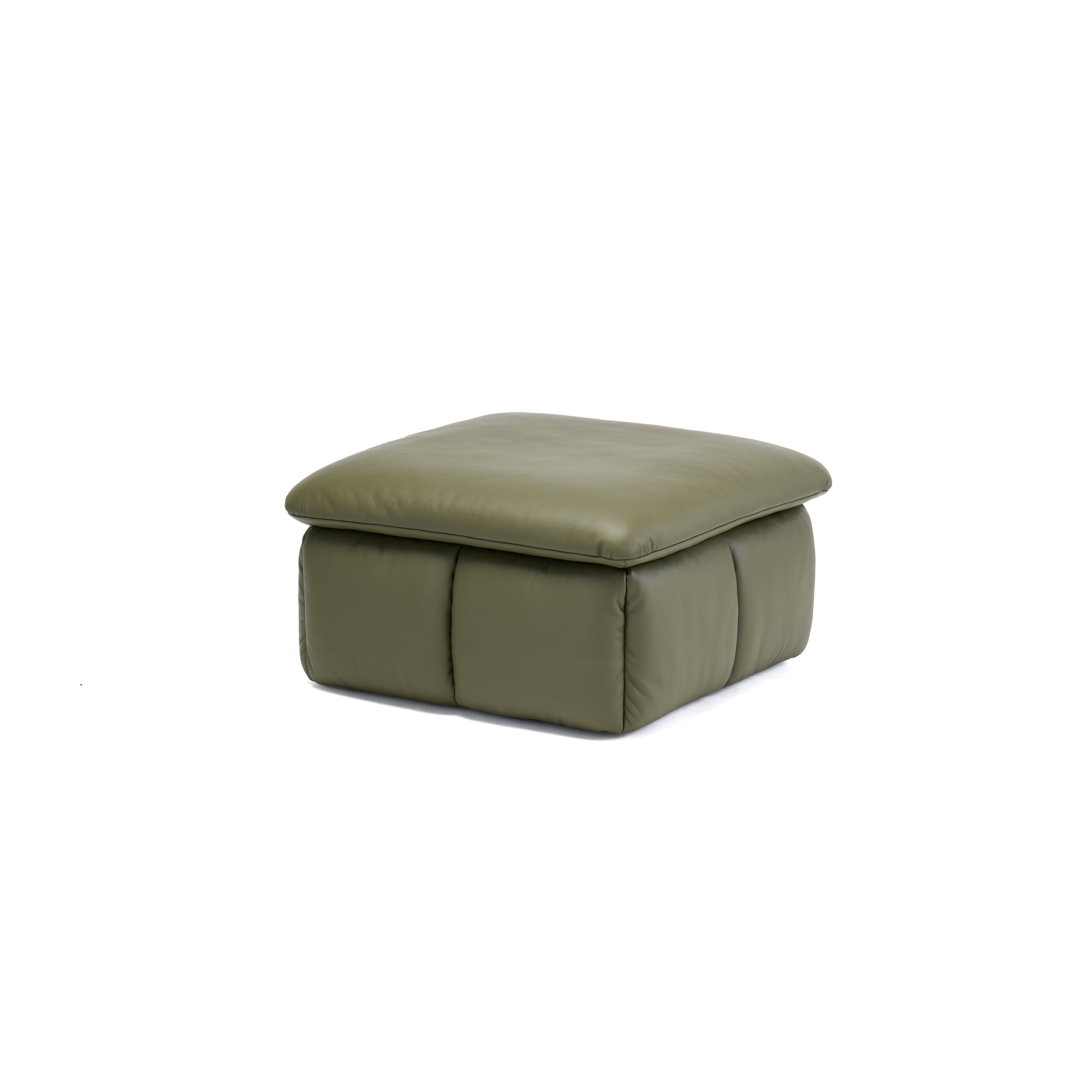 【NEW】Karimoku Reissue by LICHEN / ZE Ottoman Leather Strada(Olive Green)