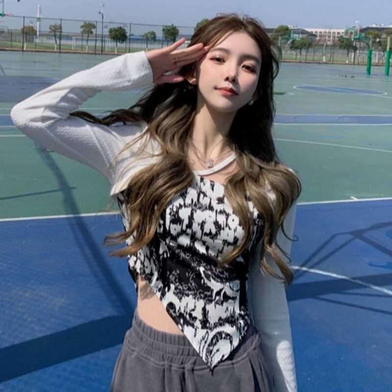 Tシャツ スプリングサマーショートスリムトップス ロング 春物 夏物 YY-ファッション27848064866