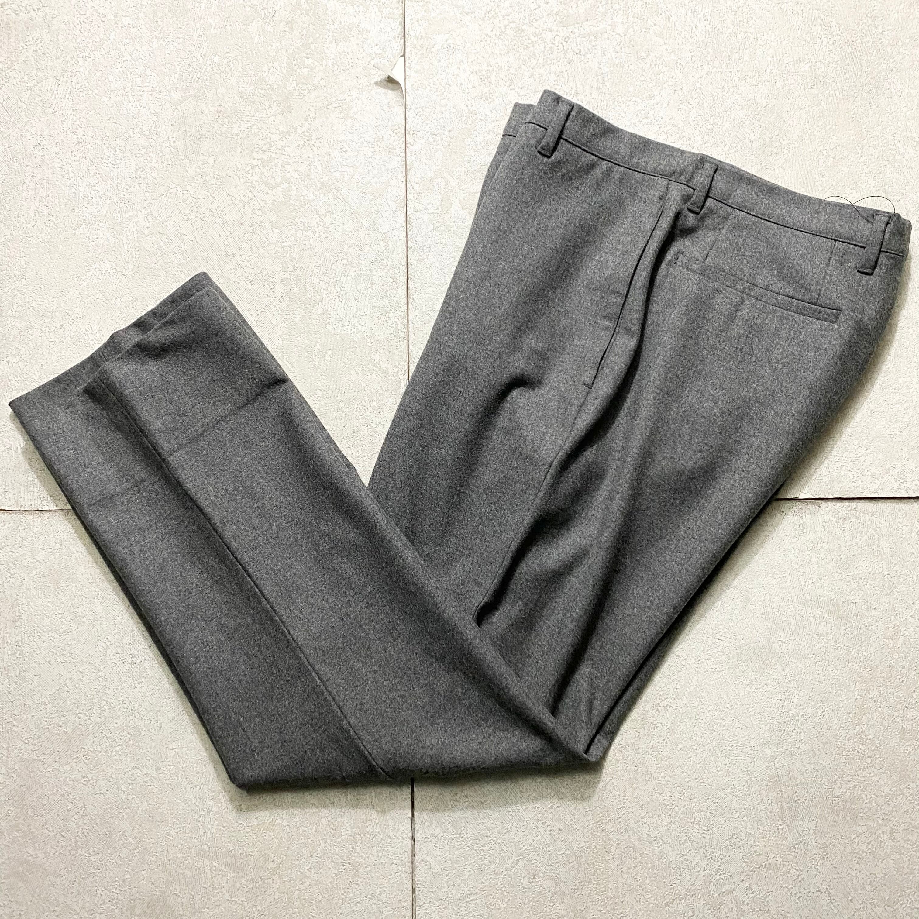 JIL SANDER charcoal gray color wool slacks | NOIR ONLINE