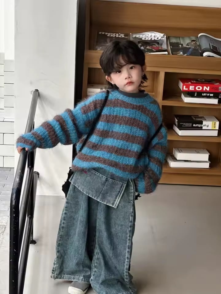 ボーダーニットトップス