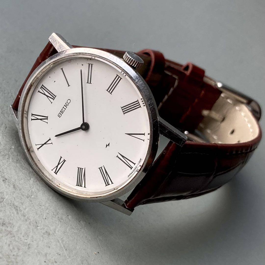 【訳あり品】セイコー シャリオ アンティーク 腕時計 1975年 手巻き メンズ