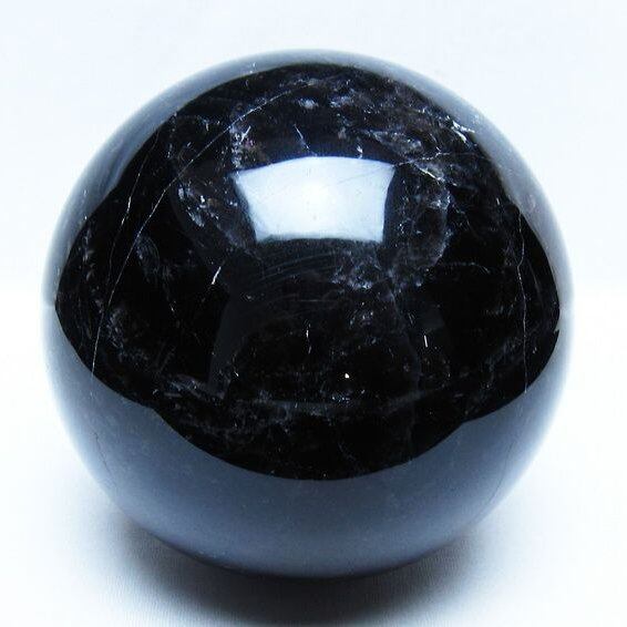 2.1Kg モリオン 黒水晶 丸玉 120mm スフィア 一点物 161-957