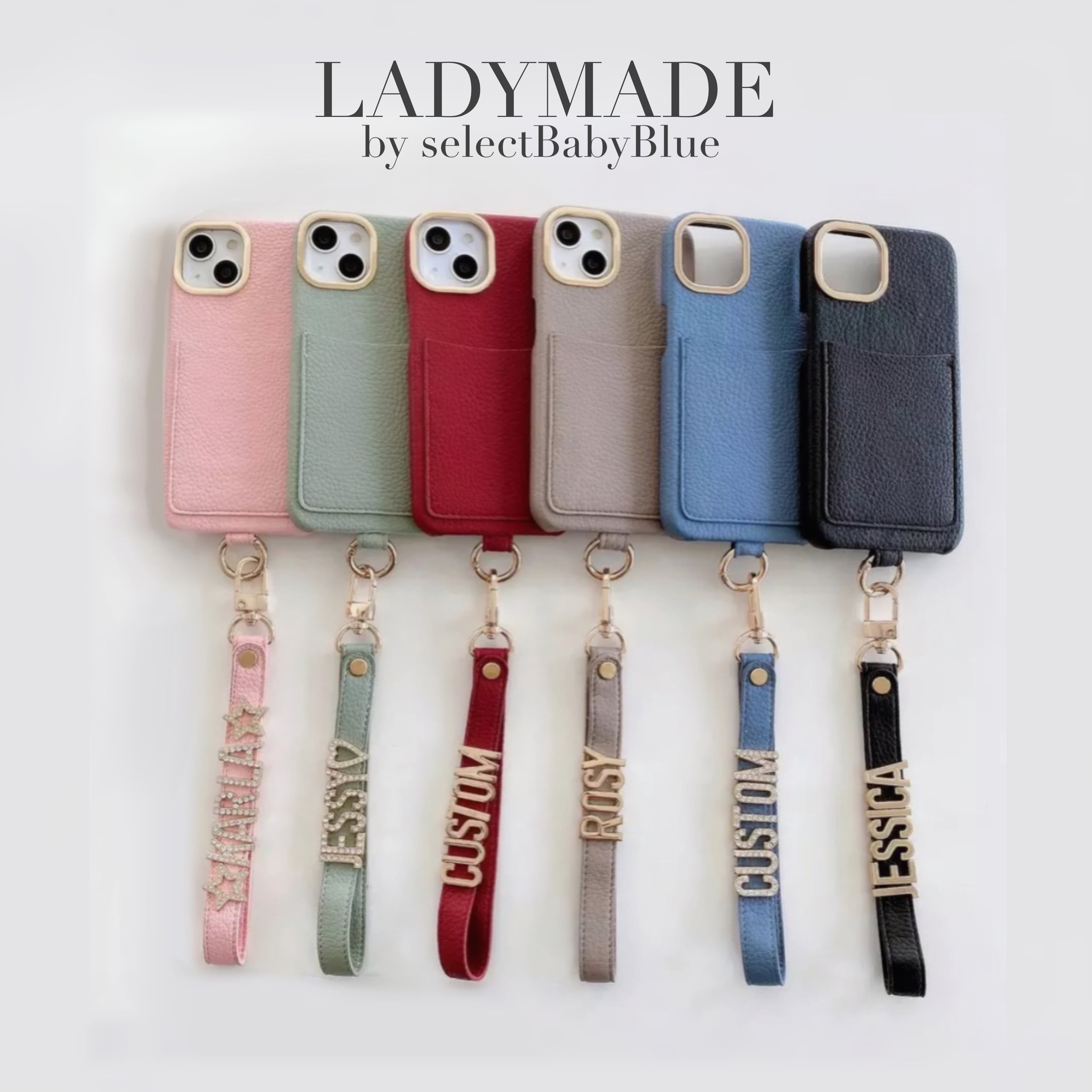 カスタムチャームiPhoneケース-ストラップ&ポケットタイプ- | LADYMADE