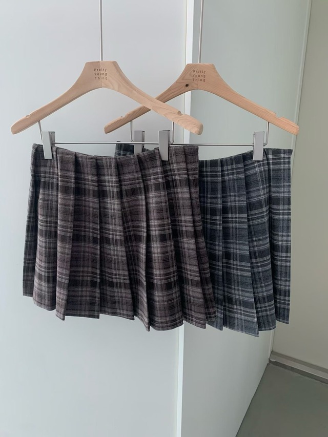 (予約) pretty young thing / Checked allover skirt 2color