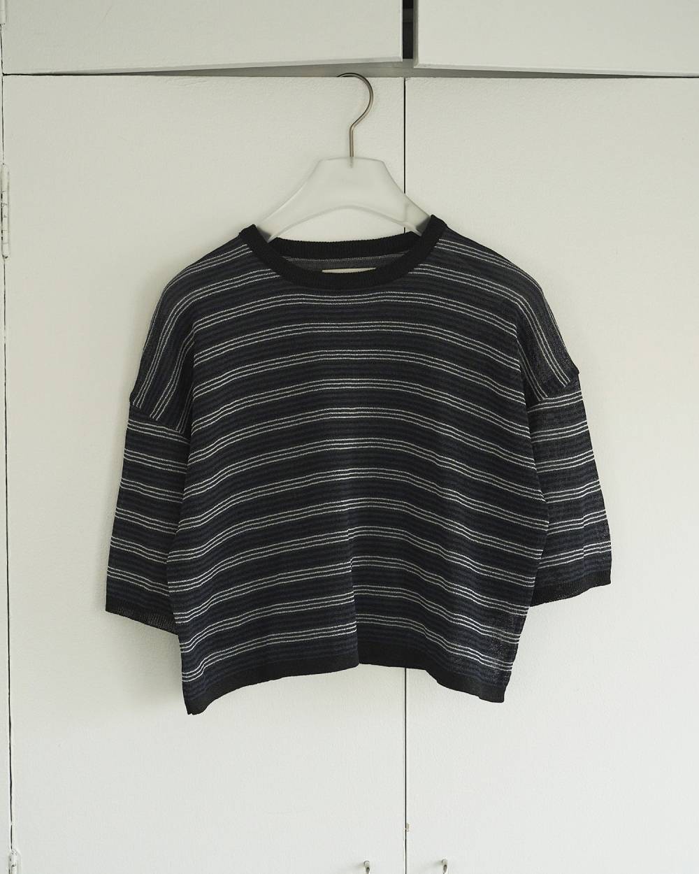 anuke(アンヌーク) Sheer Border Knit | サウスオレンジ｜メンズ
