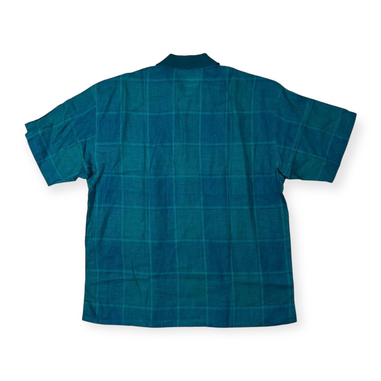 麻100% イタリア製 Ermenegildo Zegna エルメネジルド ゼニア チェック柄 半袖 リネン シャツ サイズ 4/50/40 /ビンテージ