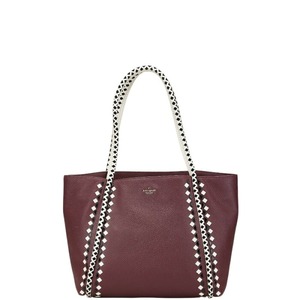 ケイトスペード ハンドバッグ トートバッグ ワインレッド ホワイト ブラック レザー レディース Kate Spade 【中古】