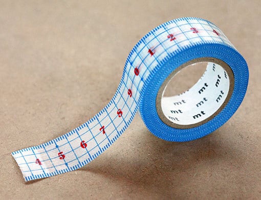 mtカモイ マスキングテープ ex 定規（ブルー）R | hacohalu 紙雑貨