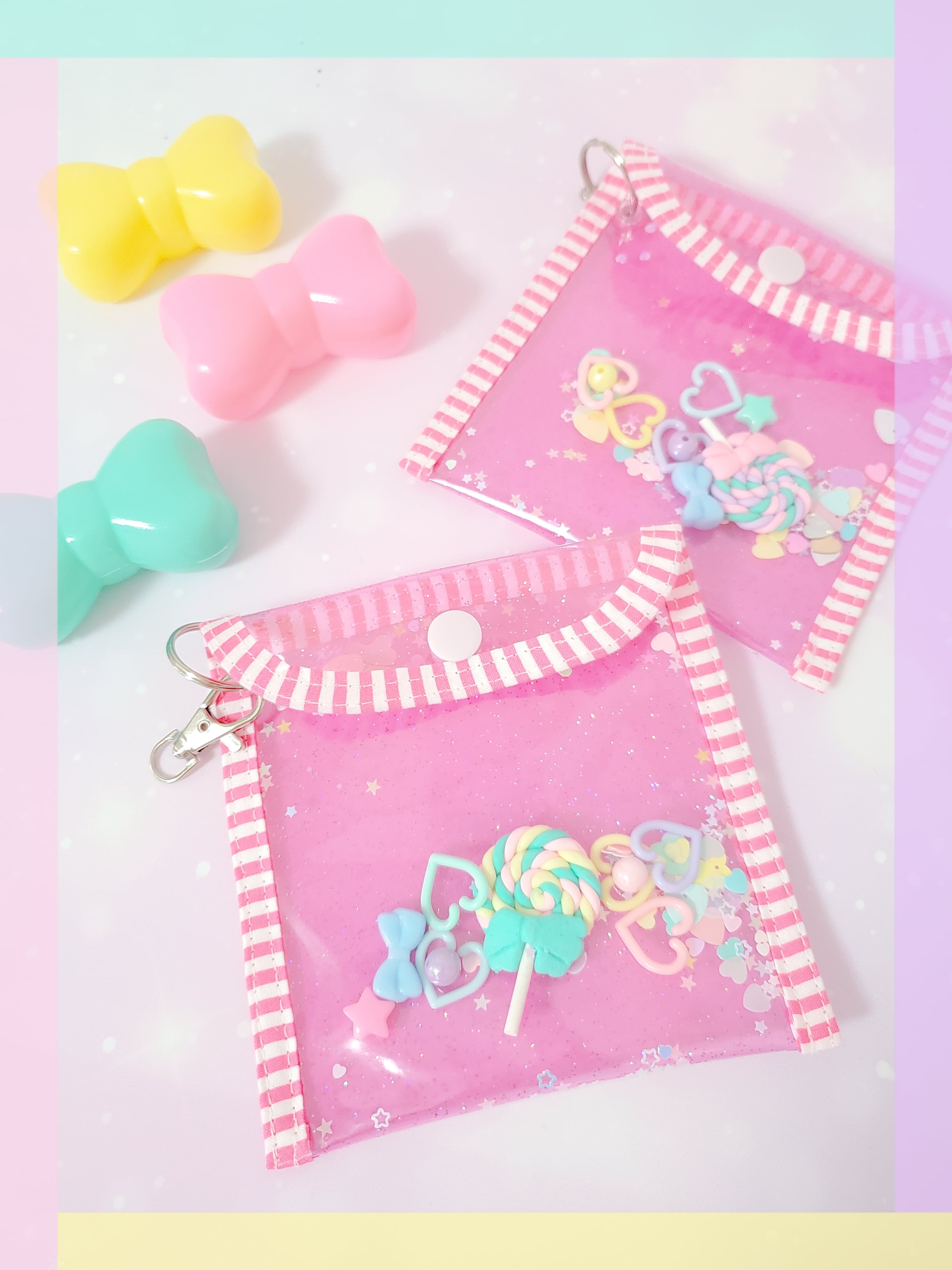 ランドセルポーチ ラメビニール キャンディー キラキラ マスクケース