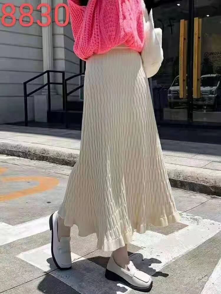 フリルニットスカート　AJ11295-8830