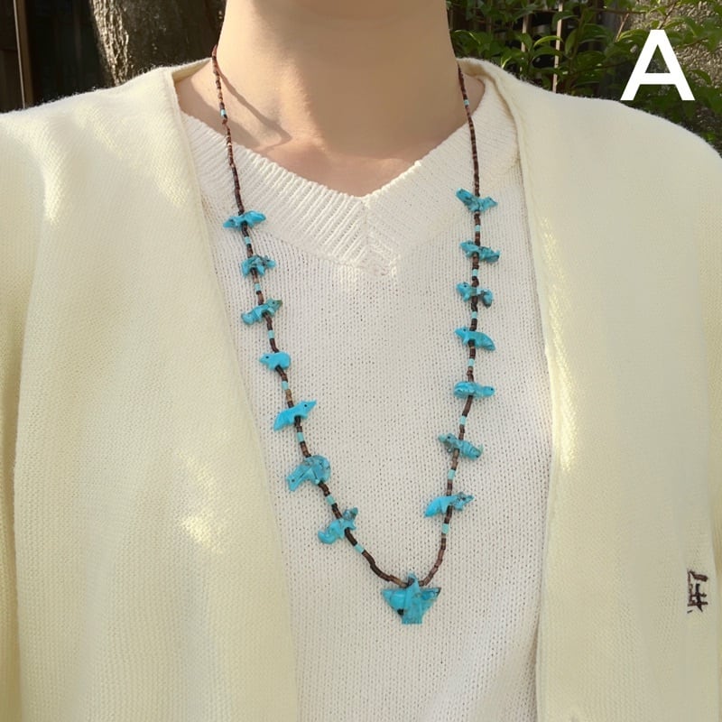 インディアンジュエリー フェティッシュネックレス ターコイズ Indian Jewelry》ターコイズ フェティッシュネックレス | 【公式通販