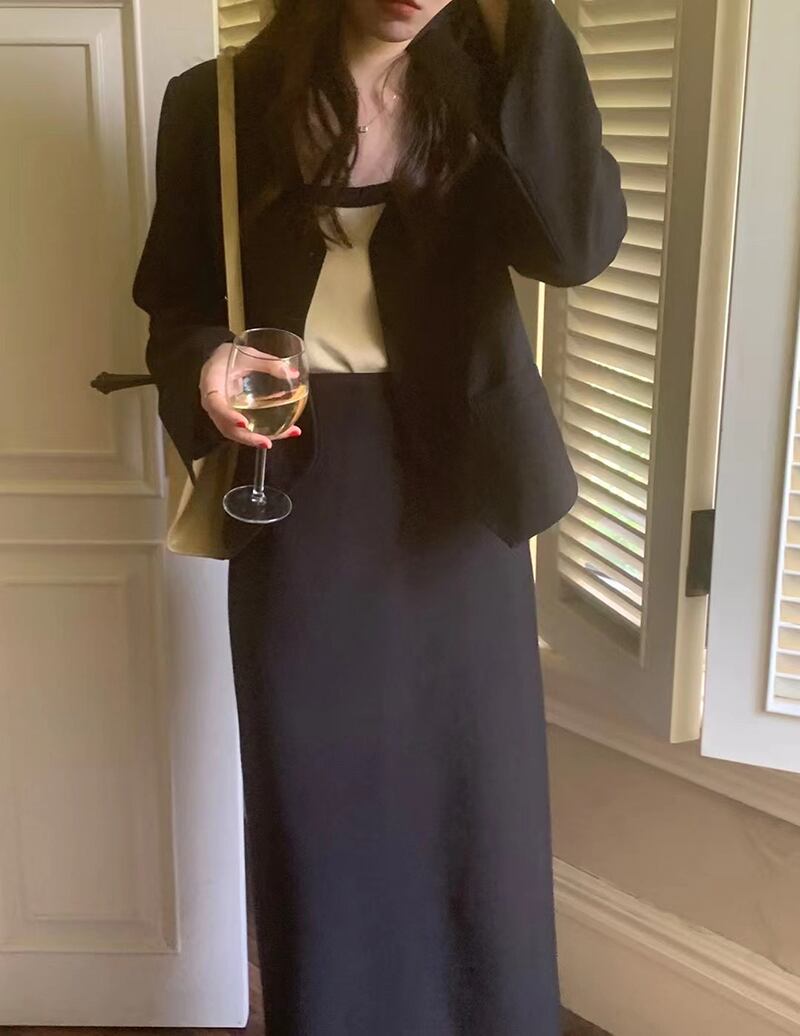 スタイルオータムスカート ソリッド カラー 秋物 ソリッドカラー ビッグFスモールZ韓国61226617988