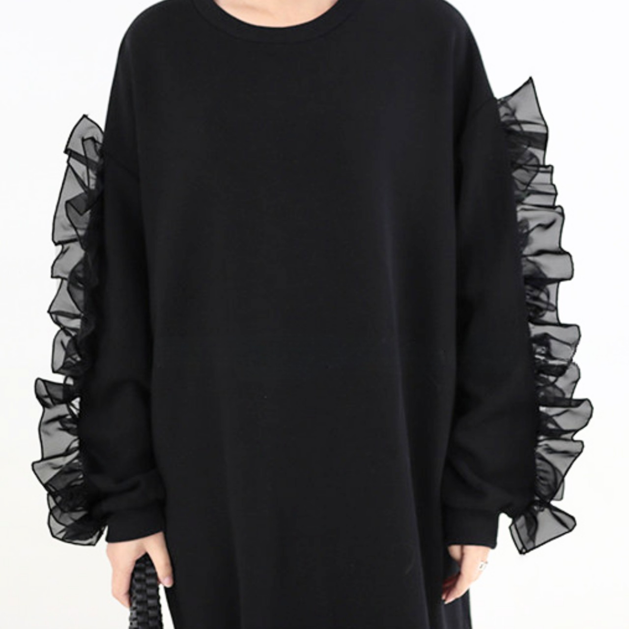 Lace sweatshirt dress with fleece lining (ME181)