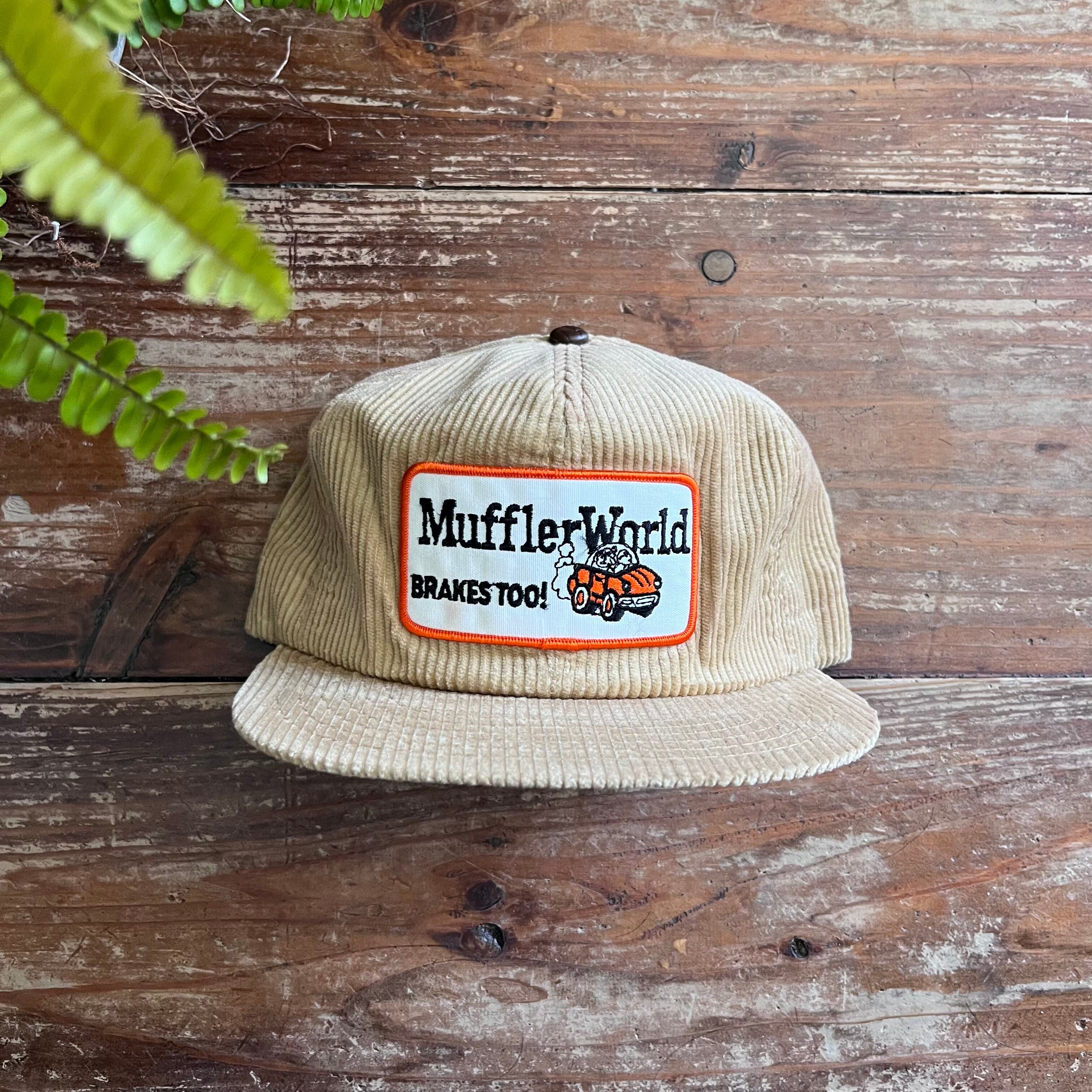 1970's DEADSTOCK PROMO-WEAR LTD. Corduroy Trucker Hat/Made in CANADA/Muffler World