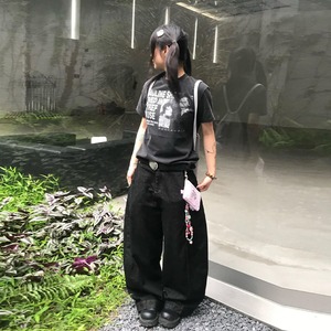 ウォッシュ加工色落ち仕上げ半袖Ｔシャツ