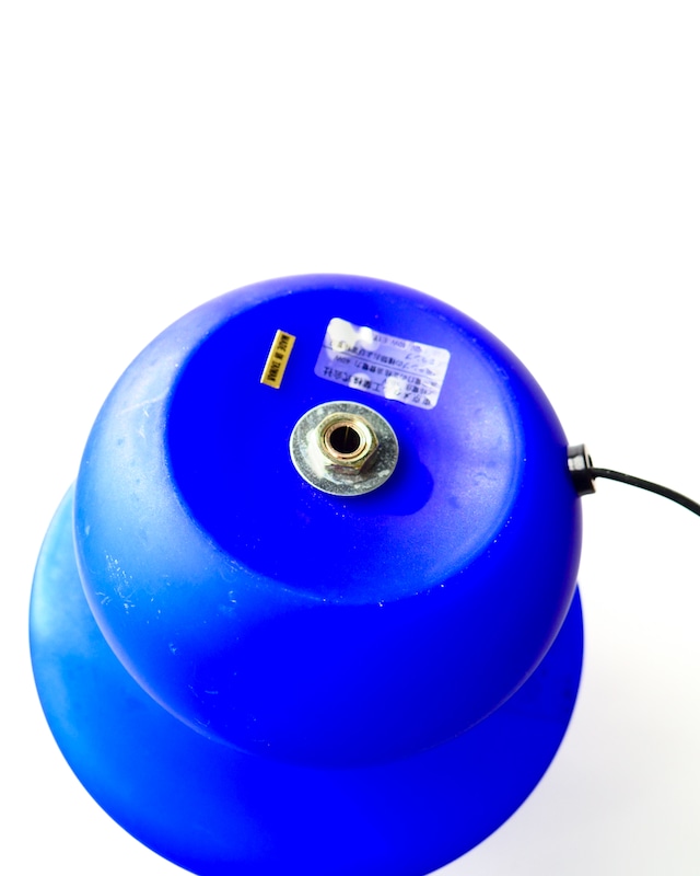 2000 Blue glass mushroom lamp made in taiwan