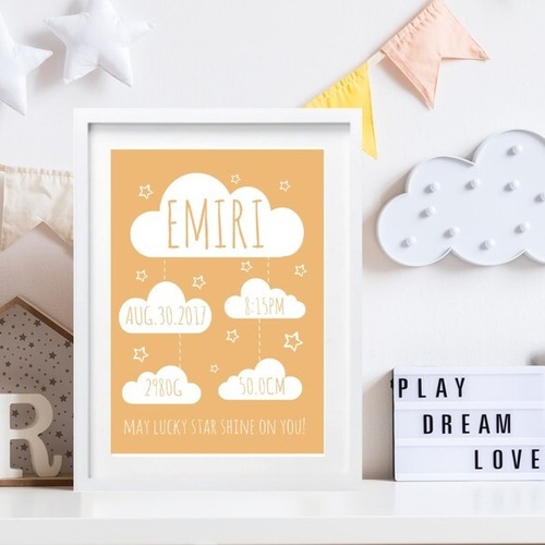 Baby poster#CLOUD apricot(A4)