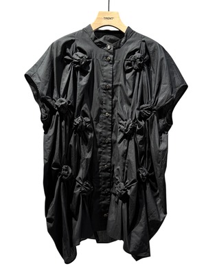 【25SS】ENFOLD エンフォルド / CIRCLE SHIRRING SHIRT / シャツ