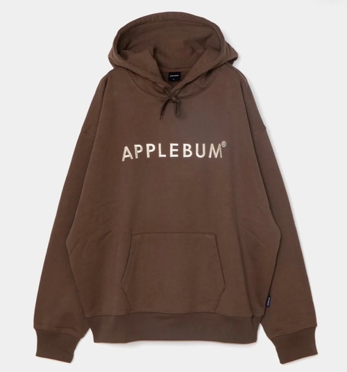 【APPLEBUM】アップルバム LOGO EMBROIDERY HOODIE (BROWN) プルオーバーパーカー