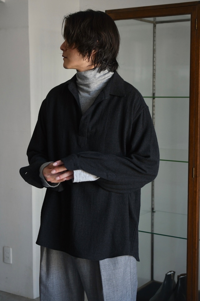 A.PRESSE / Wool Skipper Shirt (Charcoal)