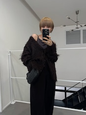 【受注予約:11月上旬入荷予定】シャギーオーバーニットCD/ダークブラウン