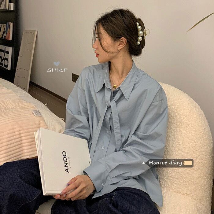 ブルーシャツ スタンダードスプリングジャケット ロング レトロ 春物 モンロー32954495394