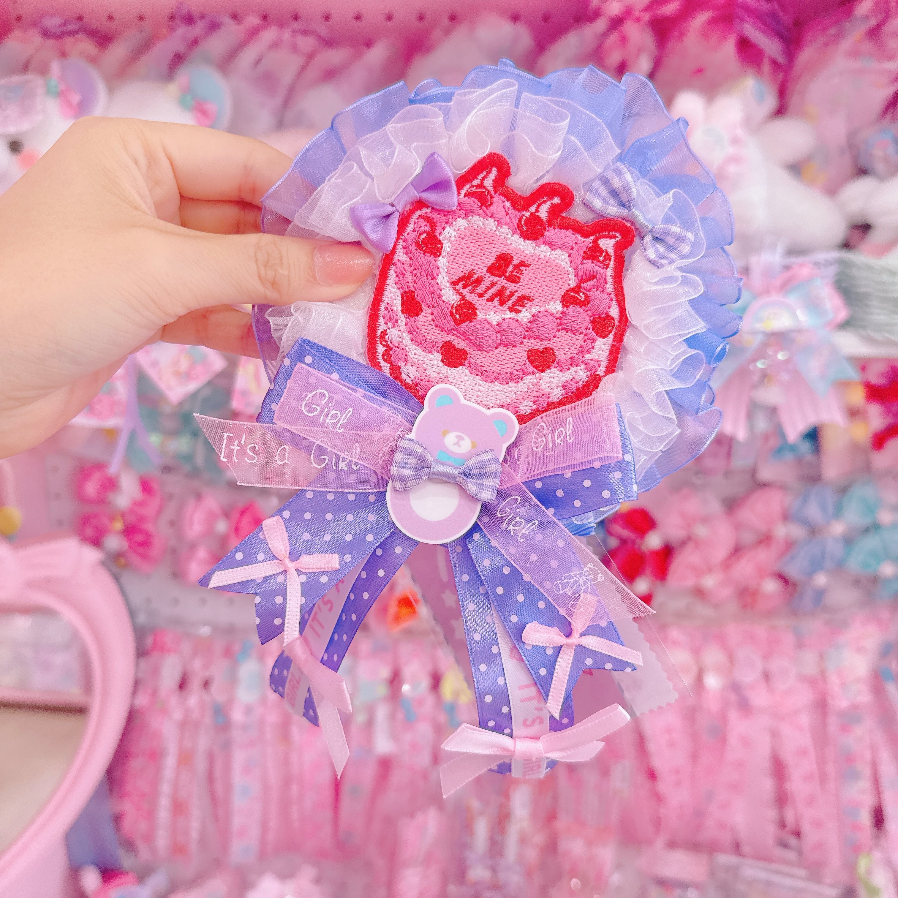 【B9】29-3刺繍ロゼット2wayピン