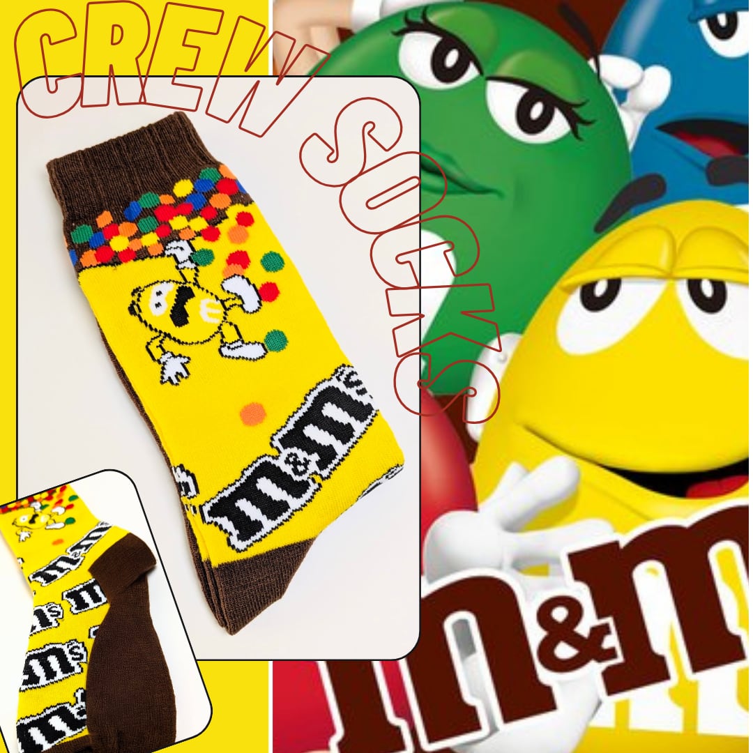 【 m&m's  / エムアンドエムズ 】 crew socks / クルーソックス〚アメリカン雑貨 アメトイ〛