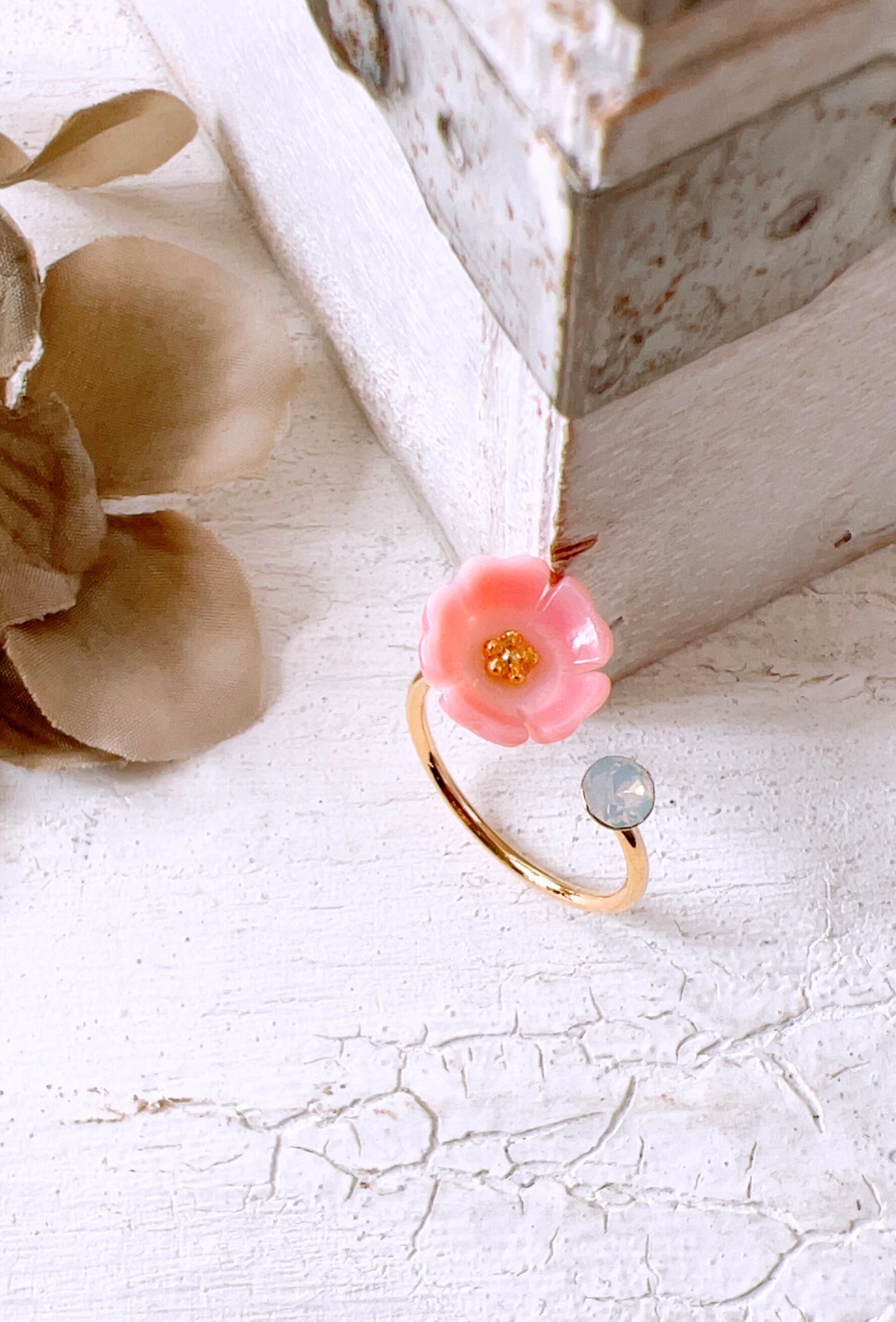 桜リング 約10号フリーサイズ / Sakura Ring size free 高品質クイーン