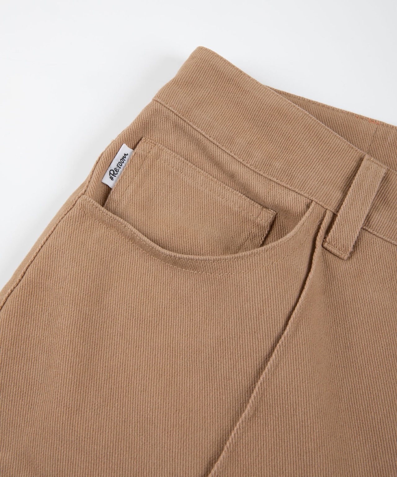 【#Re:room】COTTON TWILL HEM BUTTON TRACK PANTS［REP202］