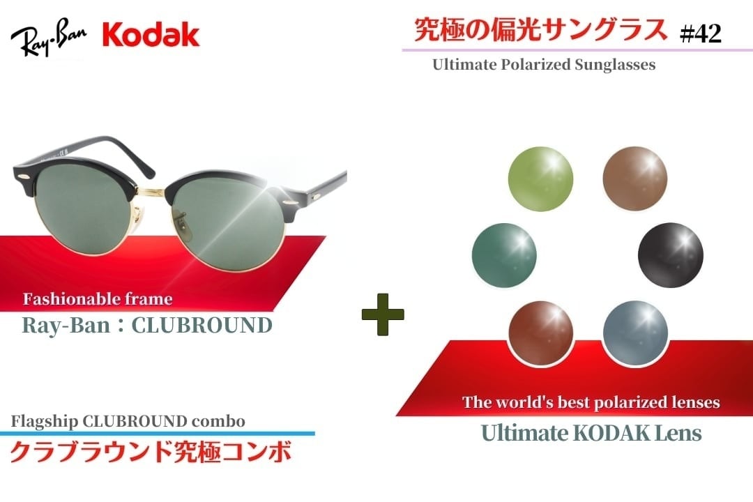 究極 オリジナル偏光サングラス #33 クリア フロッグスキン × 究極の