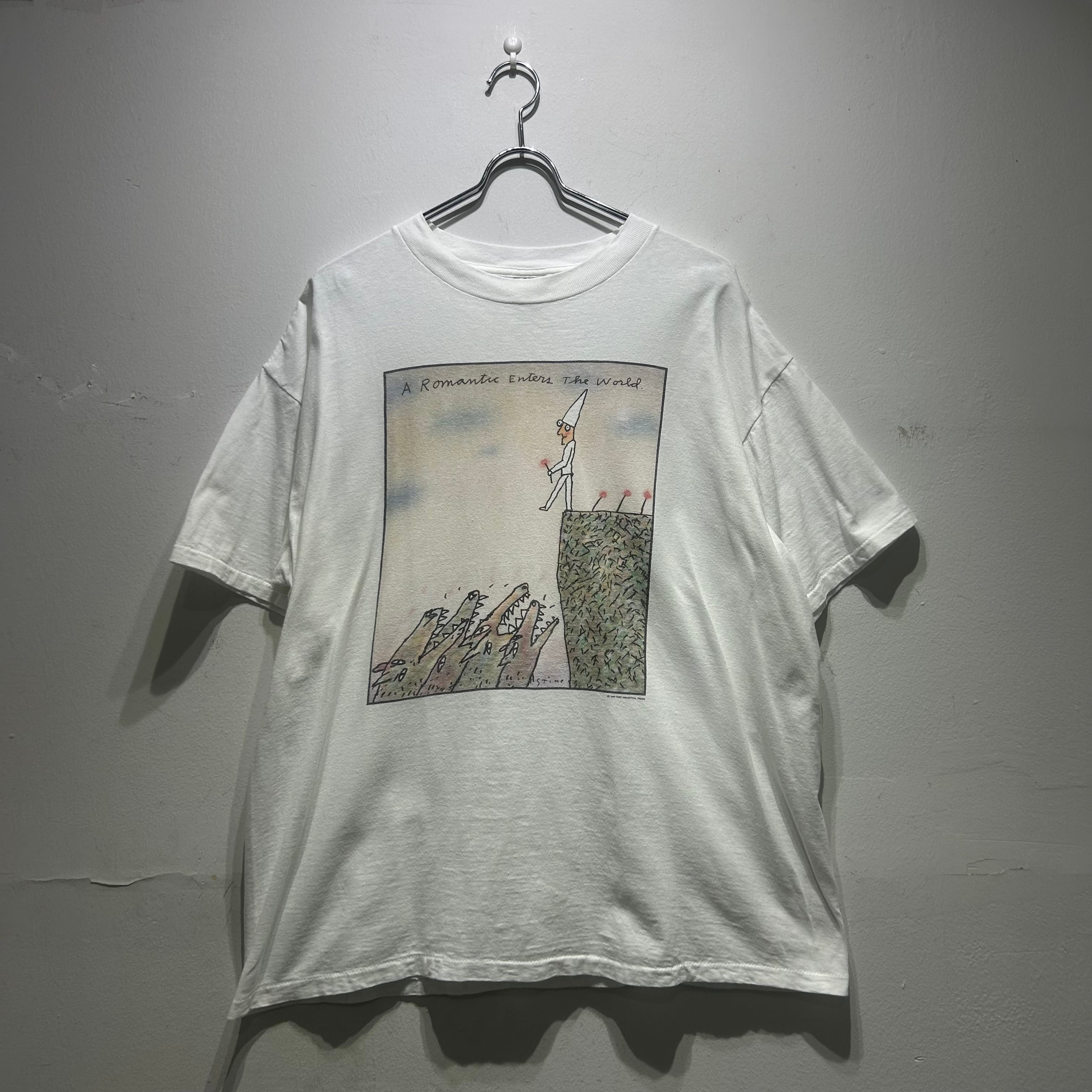 90s Richard Stine "A Romantic Enters The World" T-shirt【仙台店】