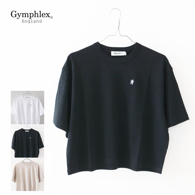 Gymphlex  [ジムフレックス] W COTTON SHORT T SHIRT [GY-C0324FLK] コットン ショートTシャツ・半袖Tシャツ・コットンTシャツ・ロゴTシャツ・ショート丈・シンプル・LADY'S [2024SS]