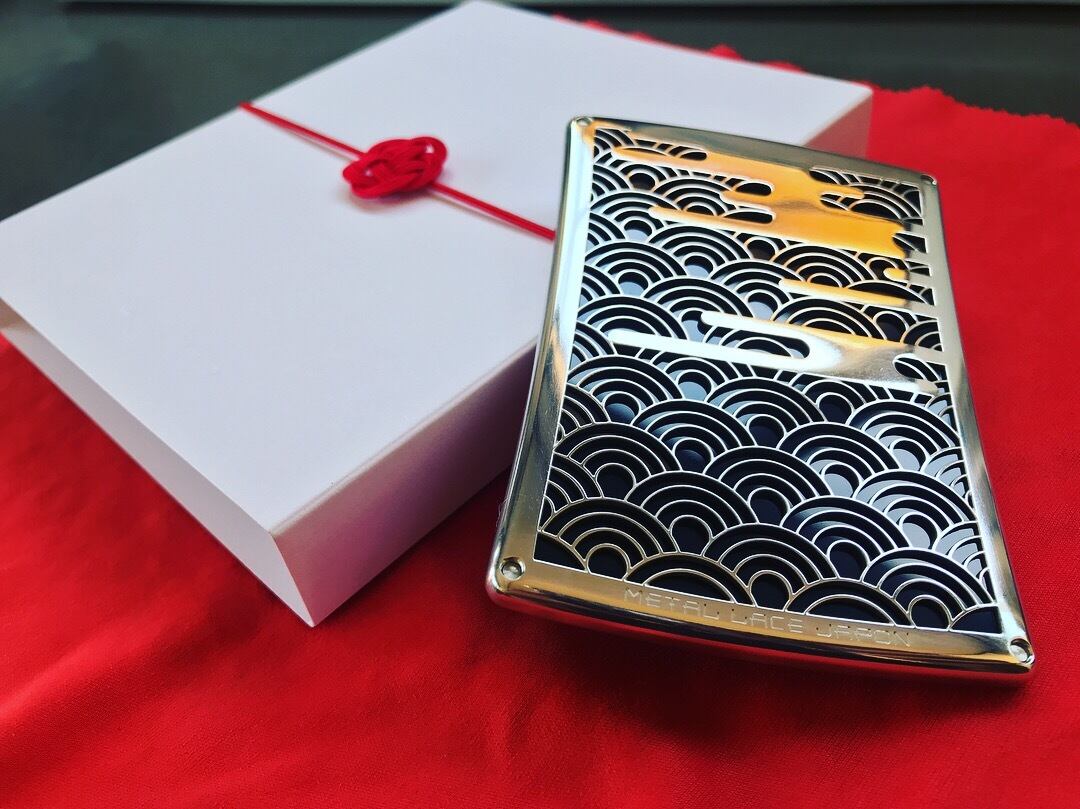 METAL LACE JAPON】シリーズ、カードケース【青海波にヱ霞 弐】 | HN-WORKS