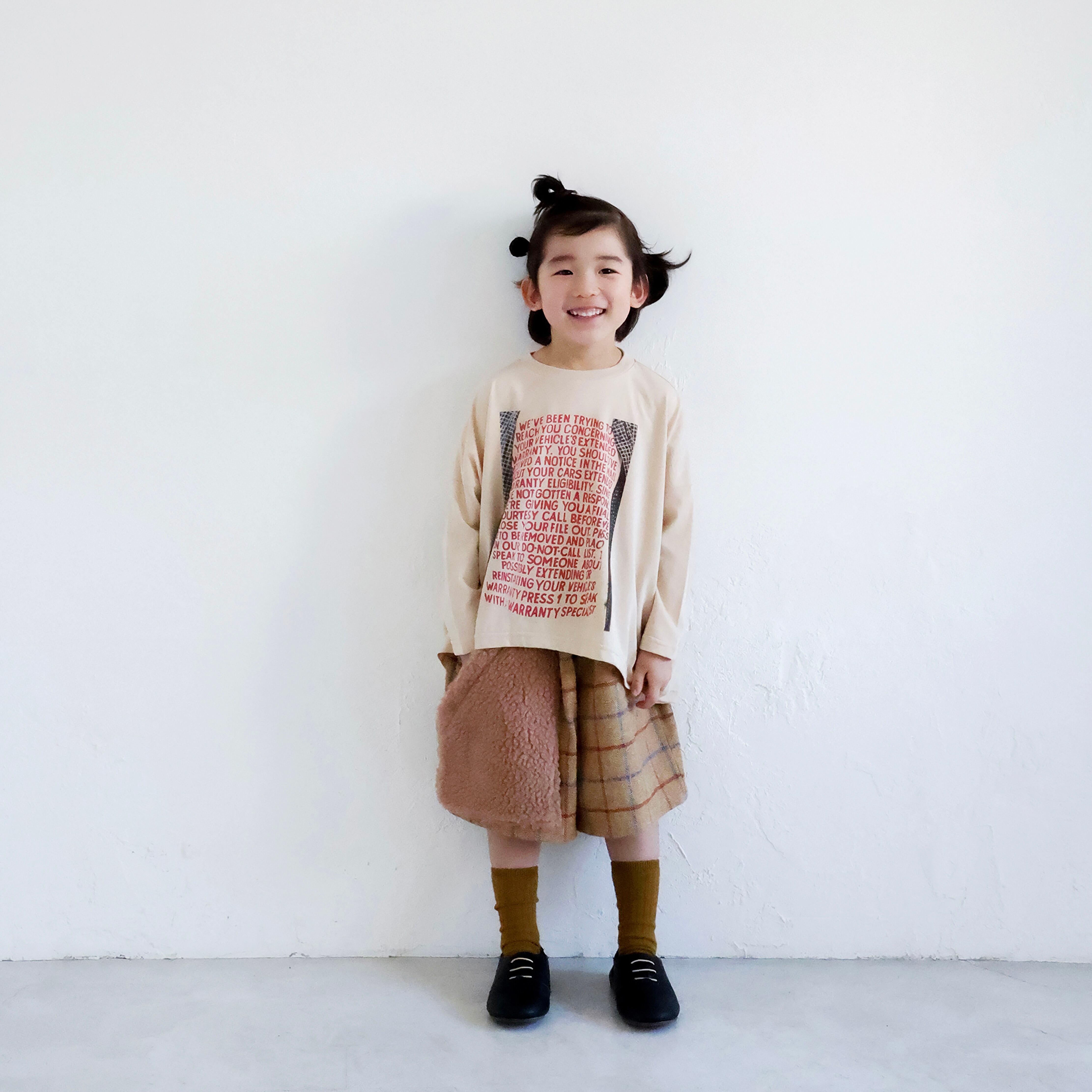 《michirico 2024AW》Red text BigT / ピンクオークル / L・XL・XXL