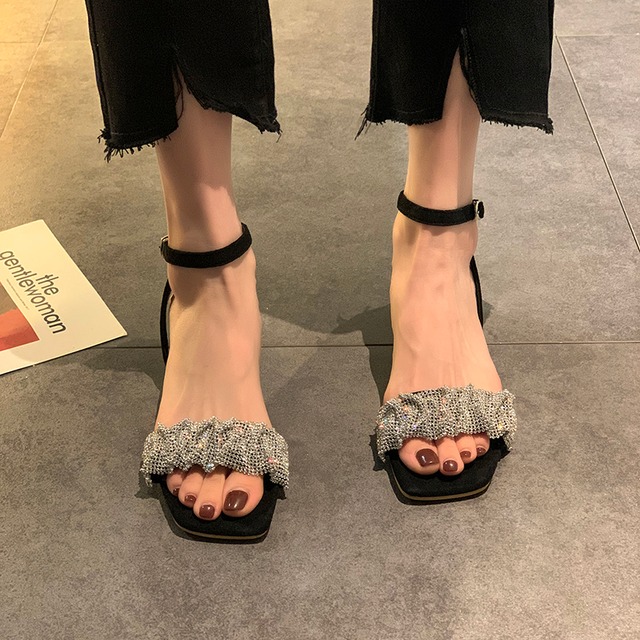 サンダルサマーバックルレッド 靴 シューズ 夏物 部族の婦人靴61717653171