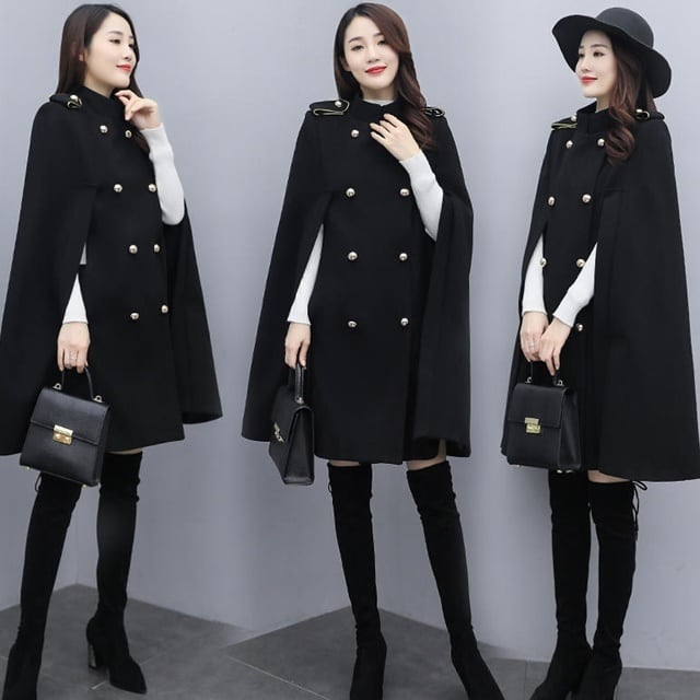 送料無料】ポンチョコート ケープ マント アウター 羽織 ゆったり 体型