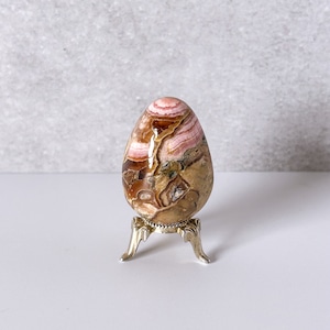 インカローズ(ロードクロサイト) エッグ 台座つき ✳︎ Inca Rose ✳︎ 天然石