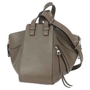Used LOEWE ロエベ ハンモック スモール クラシックカーフ モカブラウン シルバー金具 ハンドバック ショルダーバッグ 美品