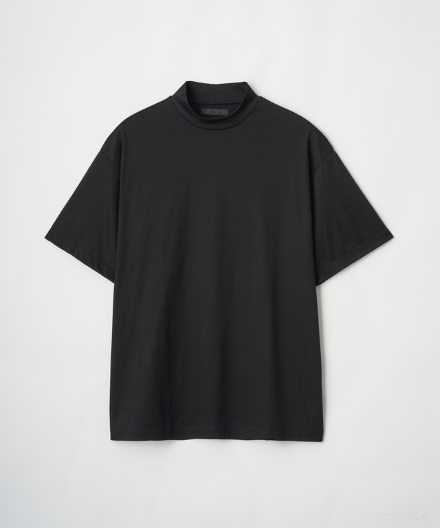 SUPERIOR PIMA COTTON MOCK-NECK TEE(BLK)