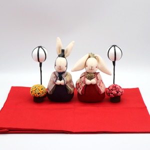 雛祭り・ひな人形・うさぎ・節句飾り・No.210124-65・梱包サイズ60