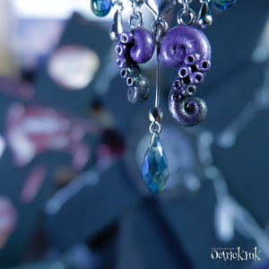 KRAKEN シャンデリア BLUE ピアス / イヤリング｜Kraken Chandelier earrings / clip-on earrings