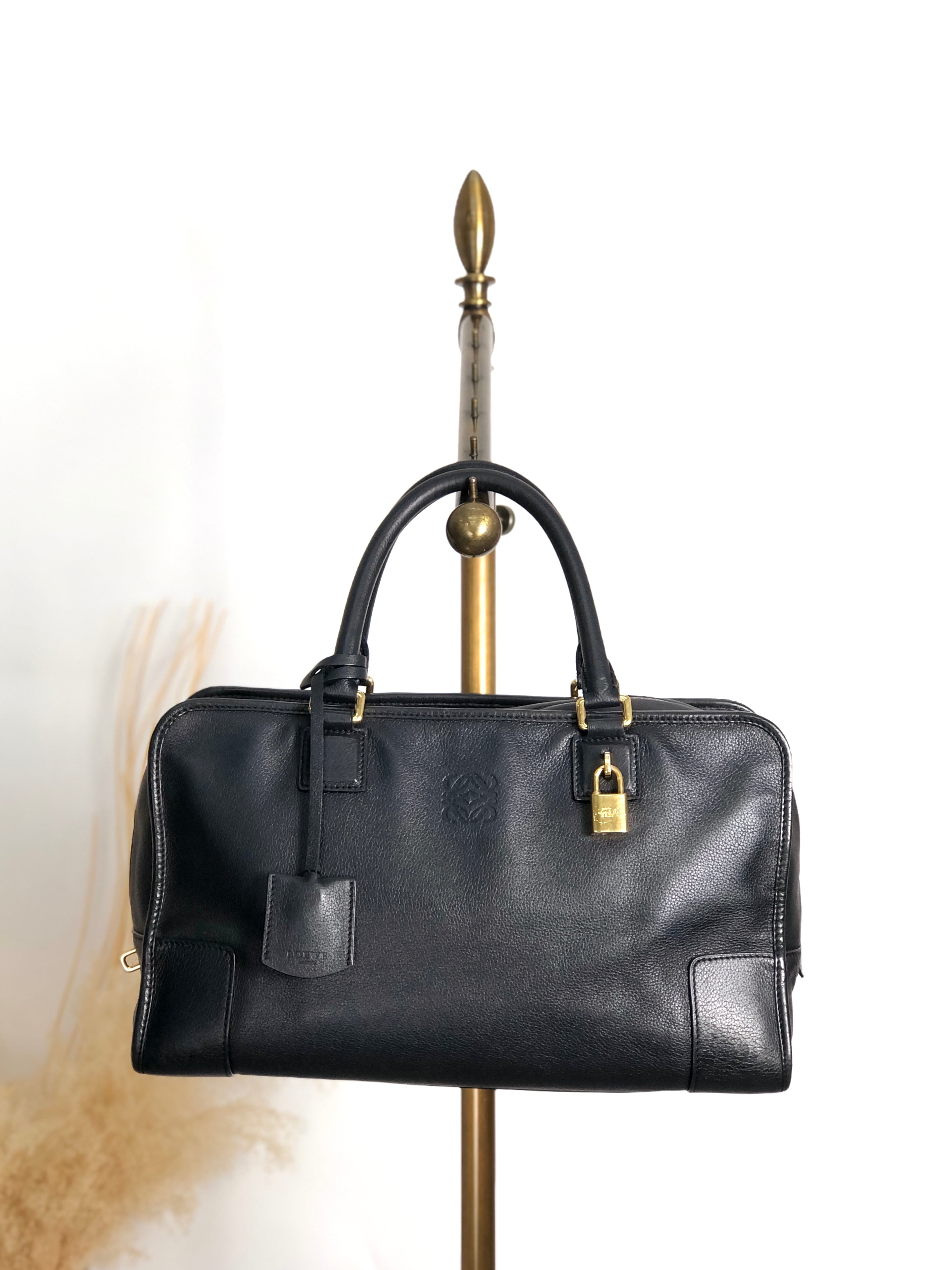 LOEWE ロエベ ハンドバッグ ブラック アナグラム レザー アマソナ ミニ