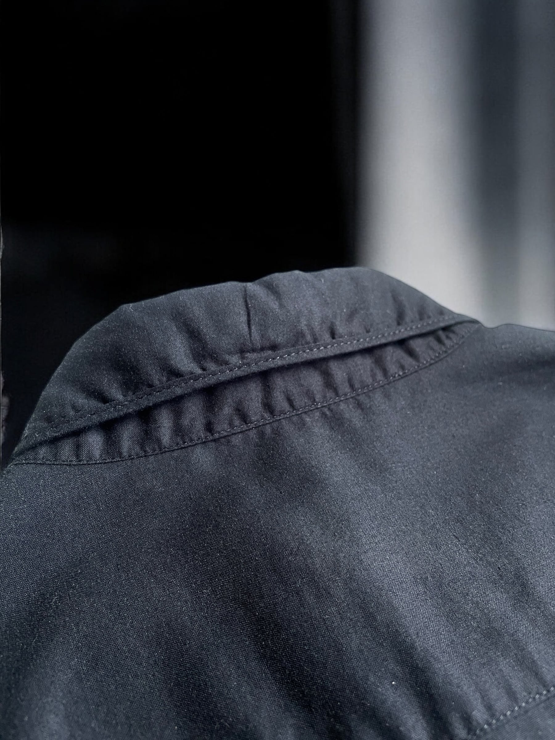 Ann demeulemeester - Piping Collar Black Shirt | Atelier Accord